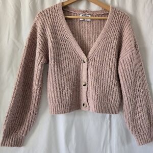 Girls Youth Old Navy Pale Pink Button Cardigan Sweater L 10/12